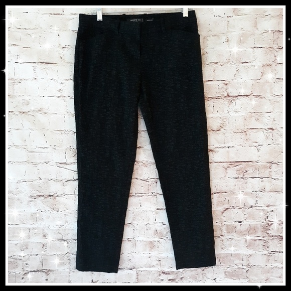 NWT Lafayette 148 Black Textured Downtown Pants - Picture 2 of 8